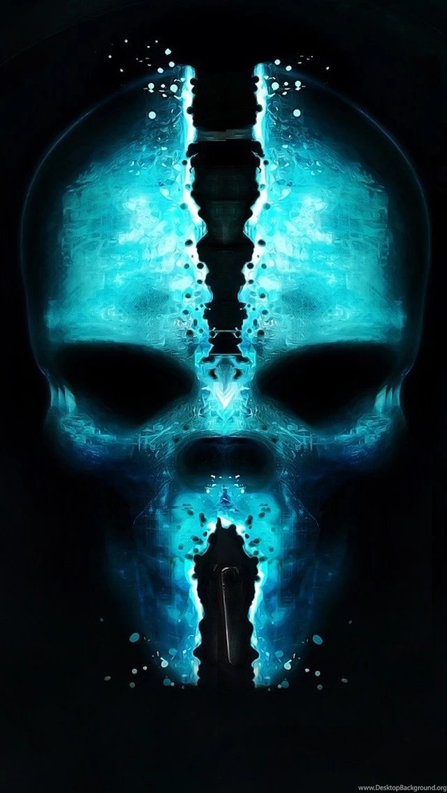 Skull Glow iPhone 5 Wallpapers HD