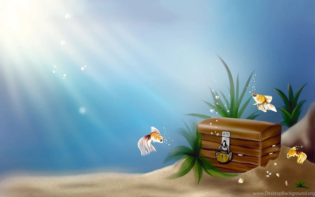 Free Animated Goldfish And Treasure Box Wallpapers For PC Photos ...