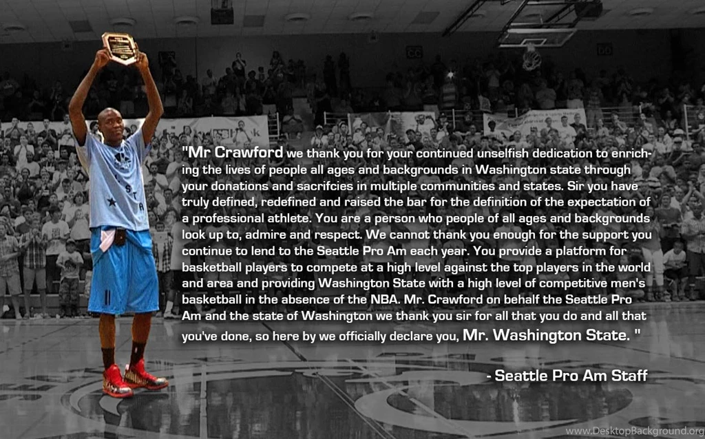 Jamal Crawford Gets Surprised By Seattle Pro Am Staff With Mr ...