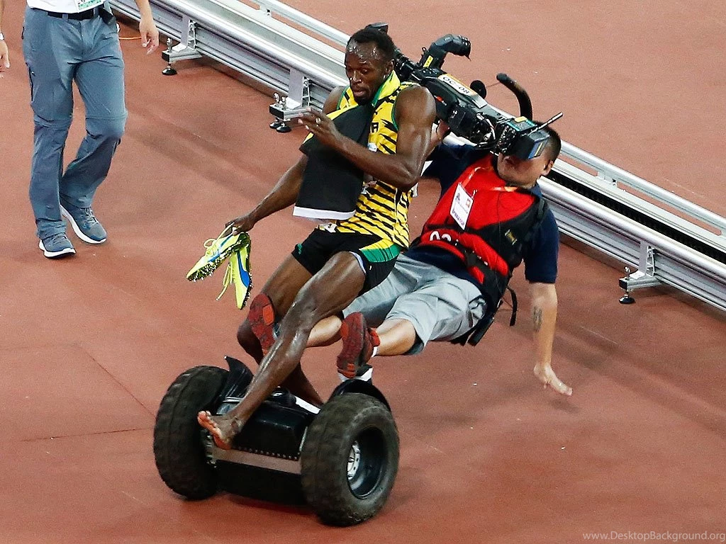Usain Bolt Gets Run Over By Segway After World Championships Win ...