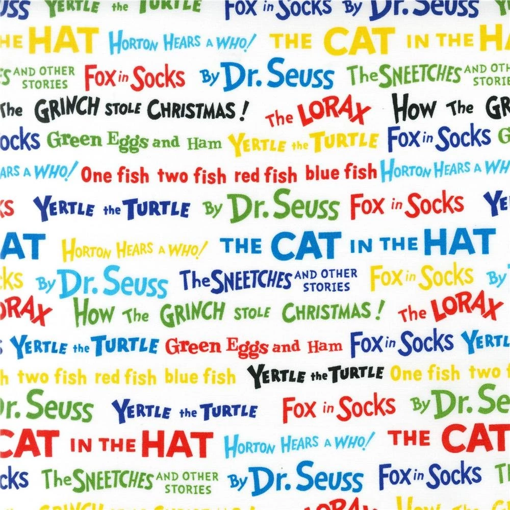 Kaufman Dr Seuss Celebrate Seuss Discount Designer Fabric ...