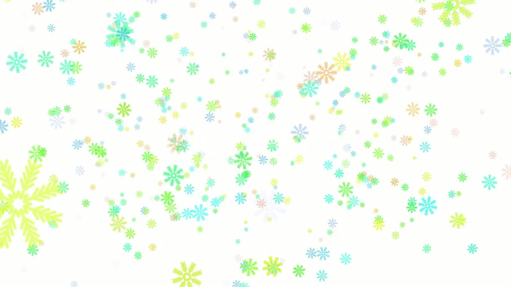 2 2195218 Snow On White Background, Colorful Snowflakes, Loop Stefan