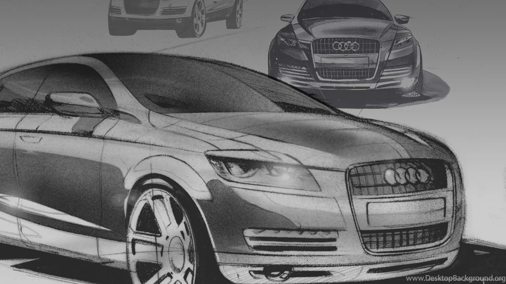 Download 1366x768 Audi Q7 Drawing Wallpapers
