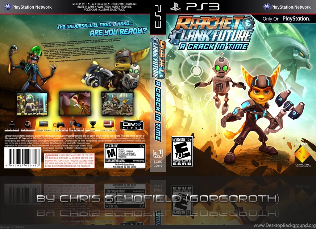 Ratchet And Clank Future: A Crack In Time Xbox 360 Box Art Cover ...