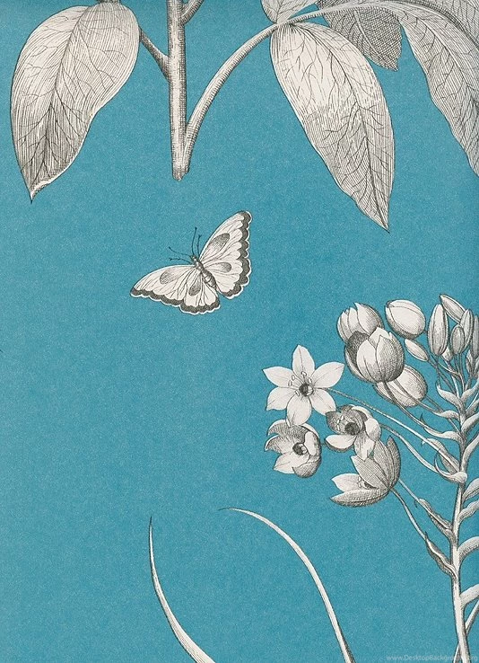 Blue Floral Wallpapers By Sanderson