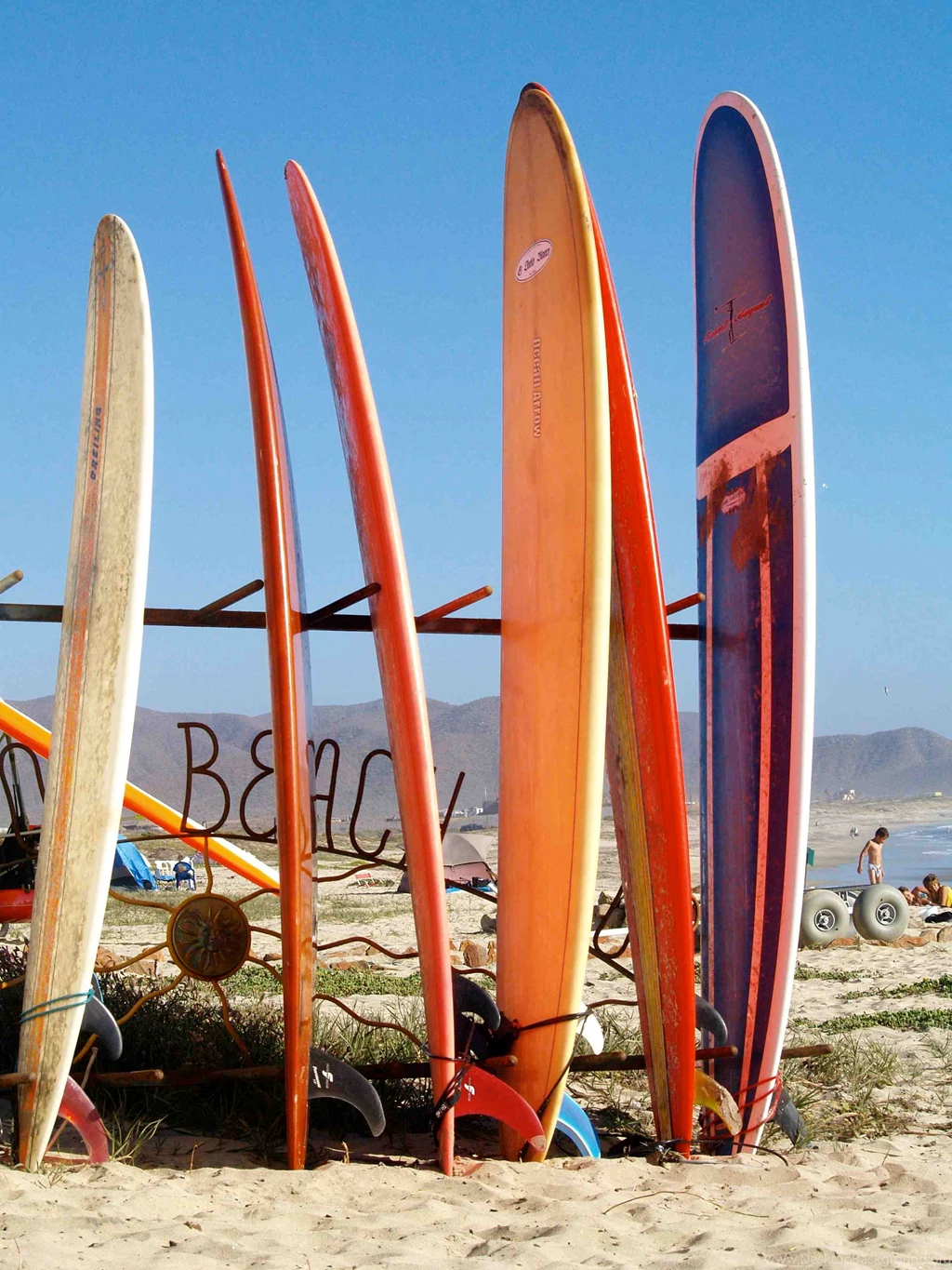Surfboards On The Beach
