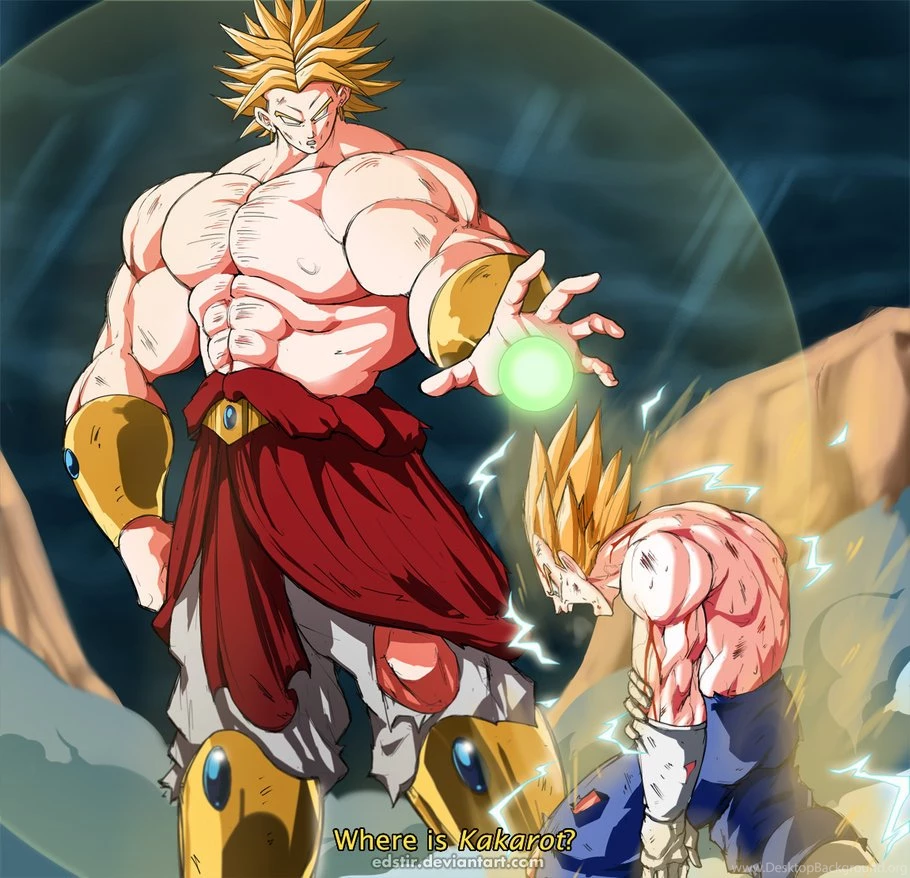 Movie 10 Broly Vs SSJ2 Vegeta By Edstir On DeviantArt
