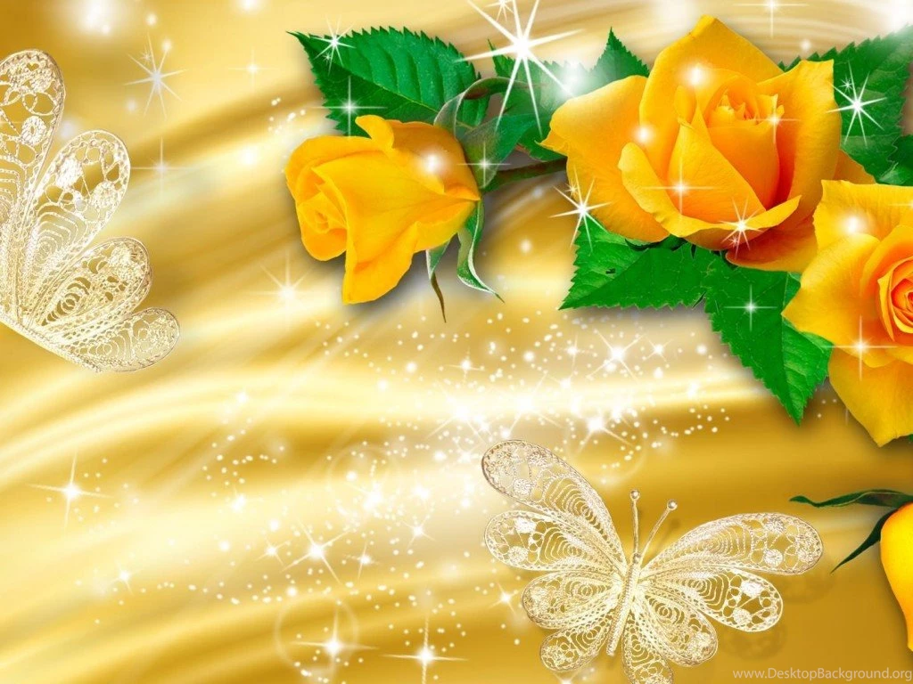 Glowing Yellow Roses HD Desktop Wallpapers : Widescreen : High ...