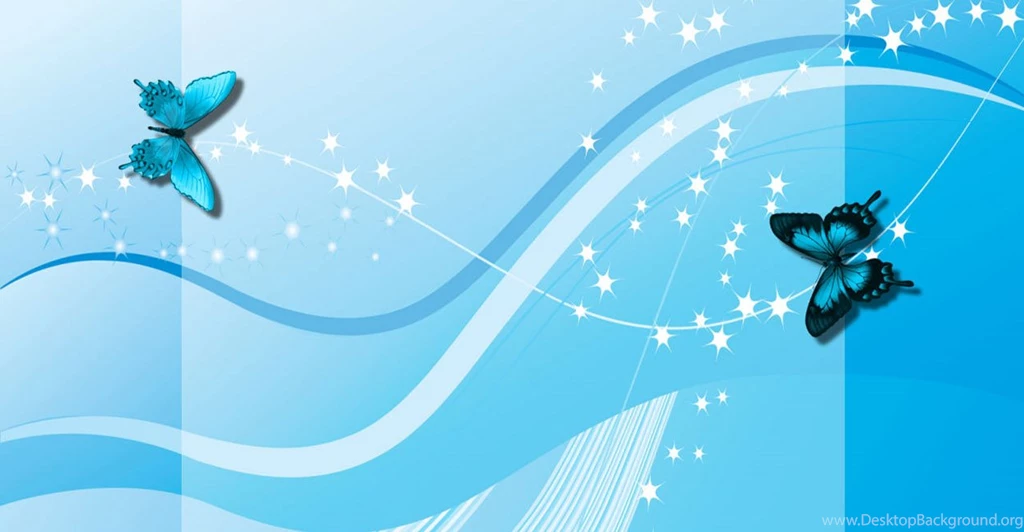 Blue Butterfly Default Aqua PPT Backgrounds For Powerpoint ...