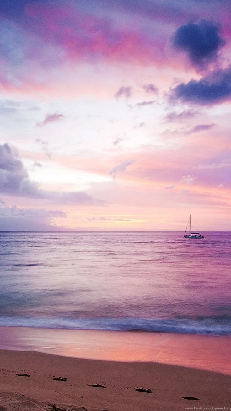 Download Dreamy Sea Boat Beach iPhone 6 Wallpapers