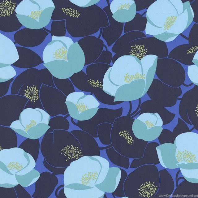 Amy Butler Wallpapers   Field Poppies   Midnight, Swatch ...