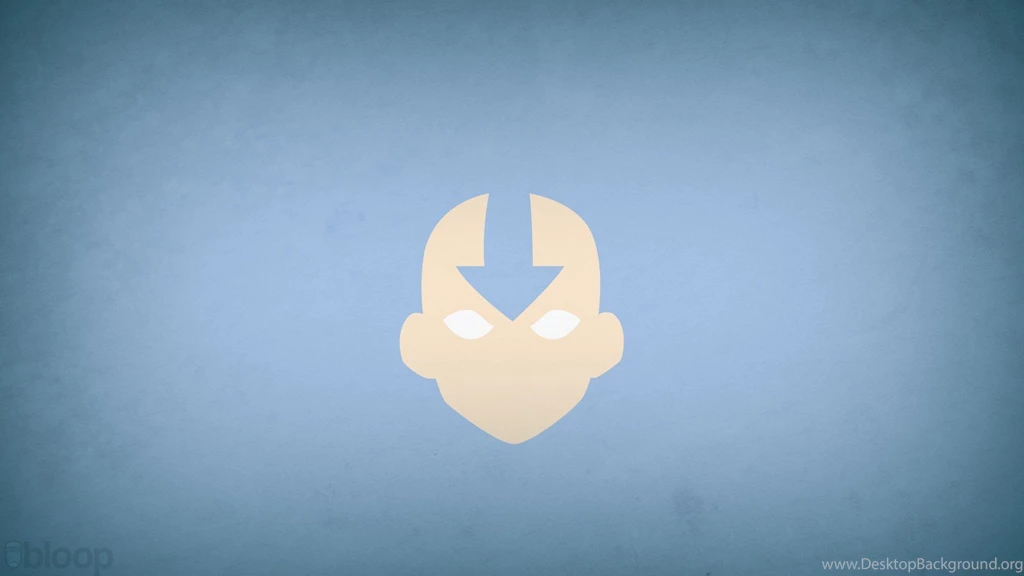 Minimalistic Avatar: The Last Airbender Aang Blue Backgrounds Blo0p ...