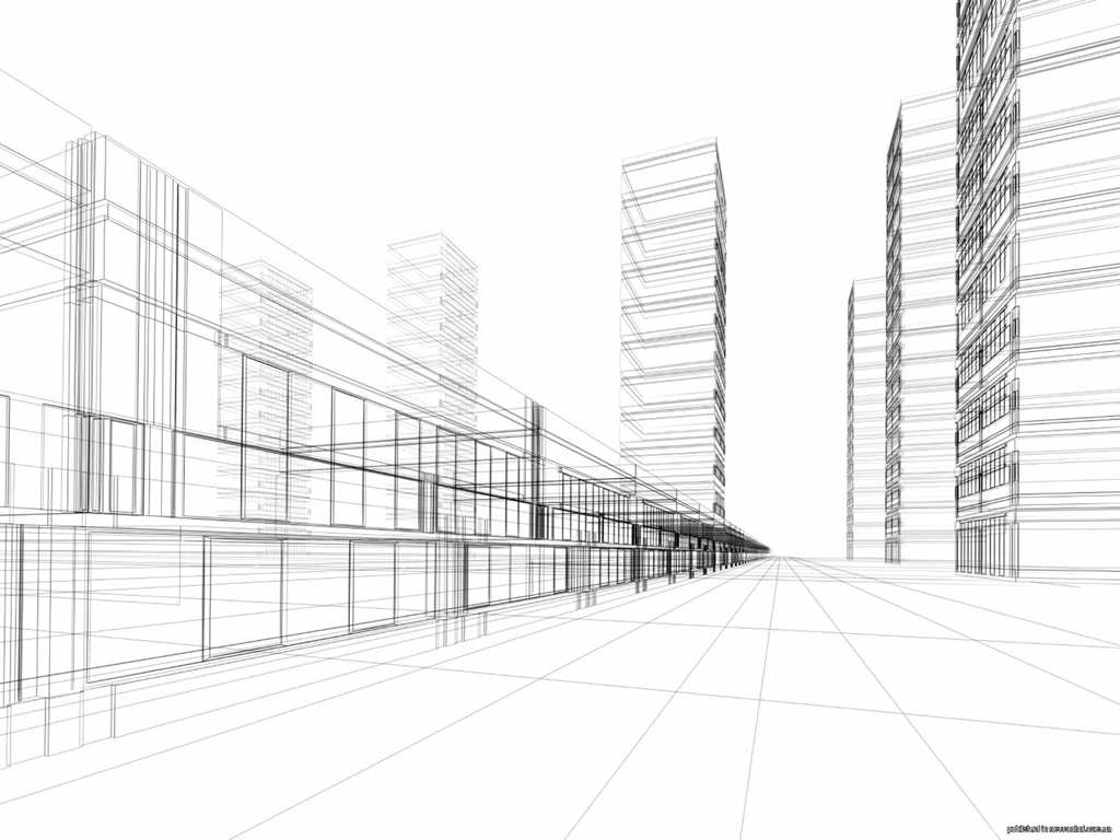 3d View White Architecture Houses Renders