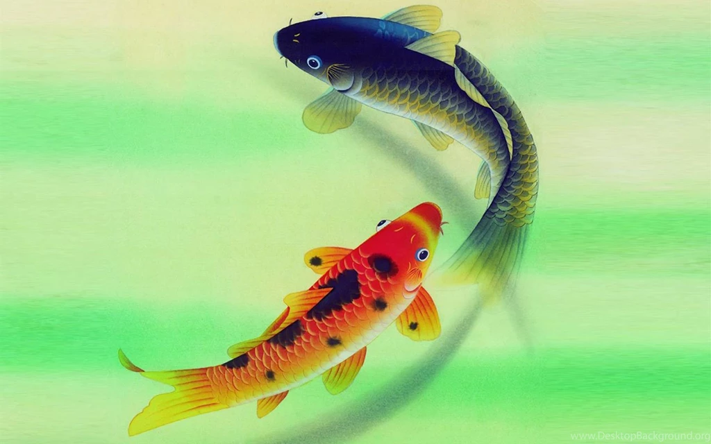 Chinese Ink Painting Of The Mid Fish Desktop Wallpapers 15 ...