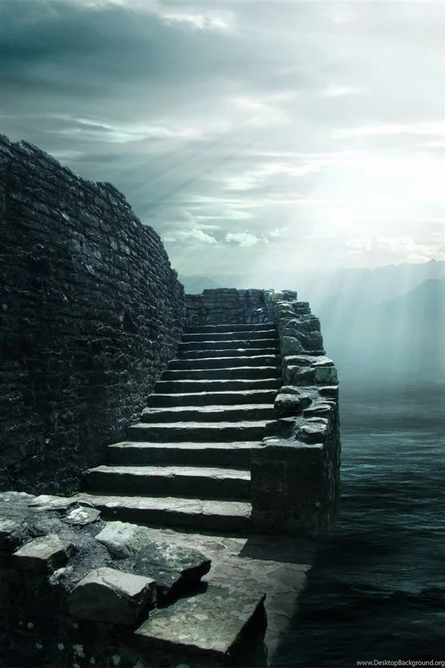 3D Design Stone Steps iPhone Wallpapers