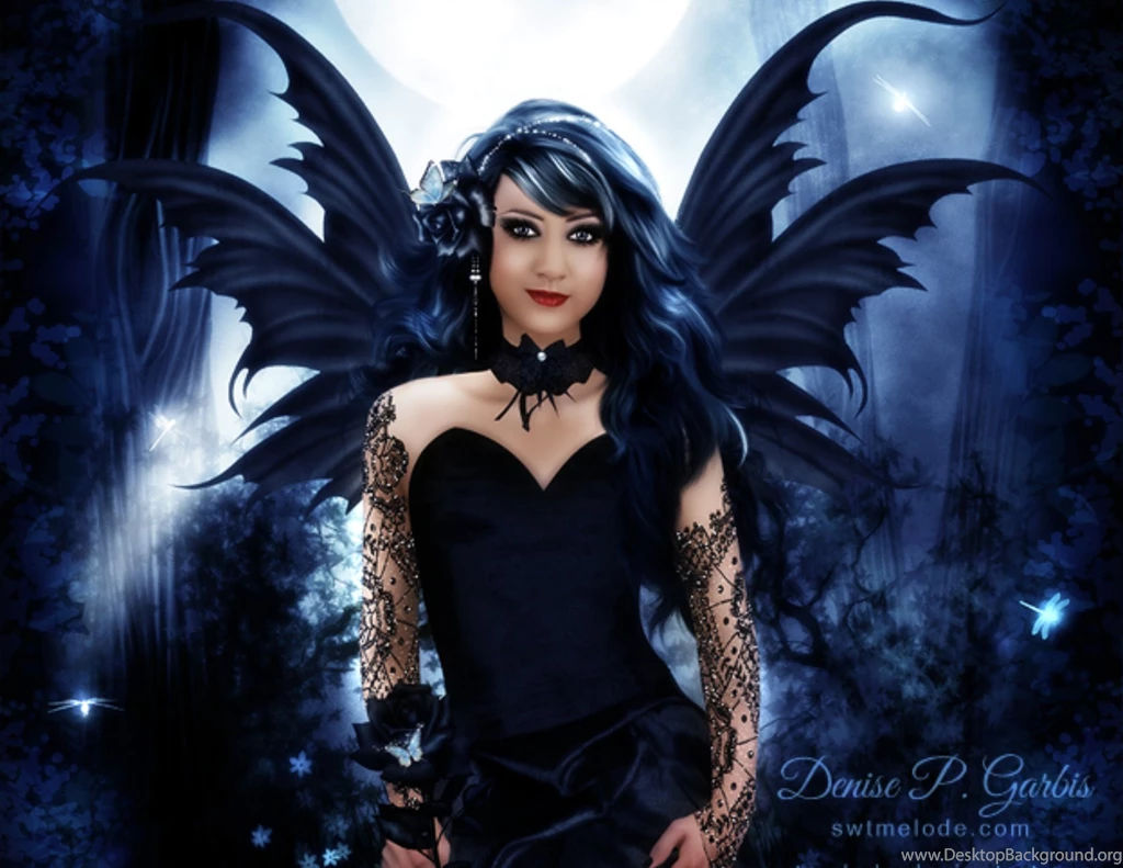 Dark Wings Of Gothic Girl Black Girls