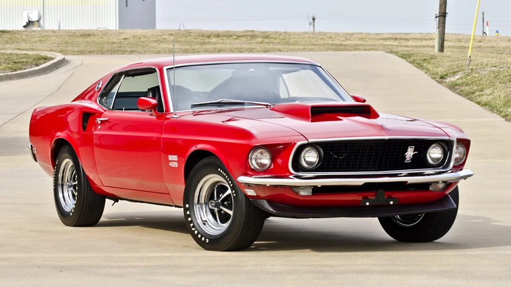 Download Wallpapers 1920x1080 Boss, Muscle Car, Ford, 1969, Red ...