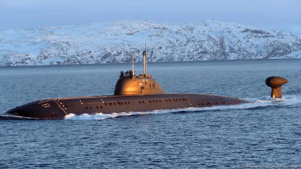 Submarine on the surface