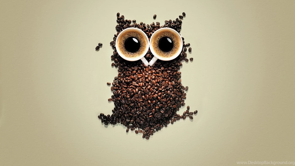 Wide eyed Coffee Owl / Extra Strong Coffee Advertising Wallpapers ...
