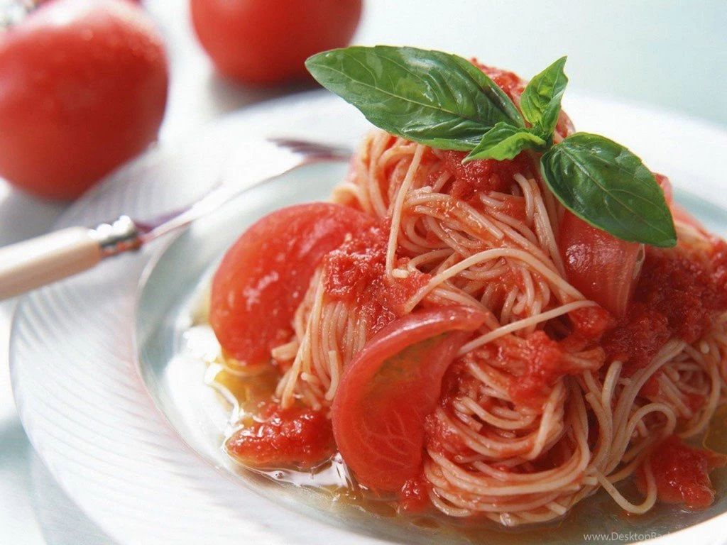 Strawberry Noodles Sweet Dish Desktop Wallpapers