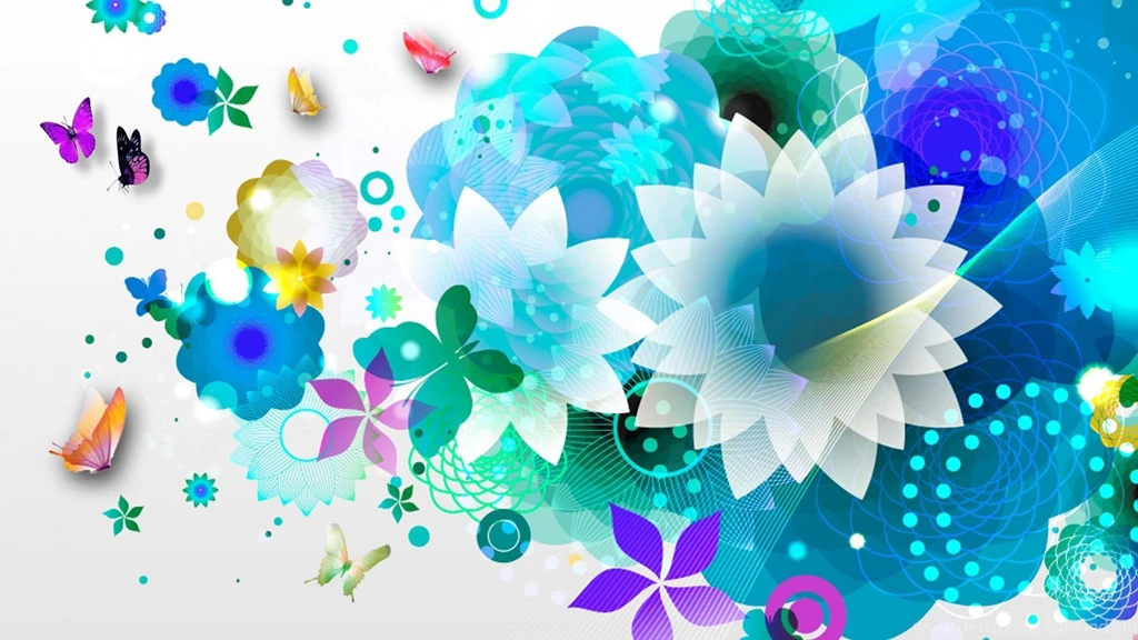 Blue Flower Abstraction HD Desktop Wallpapers : Widescreen : High ...