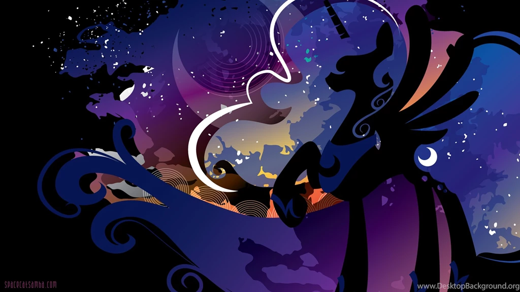 Luna Silhouette Wall Black SpaceCatSamba.com