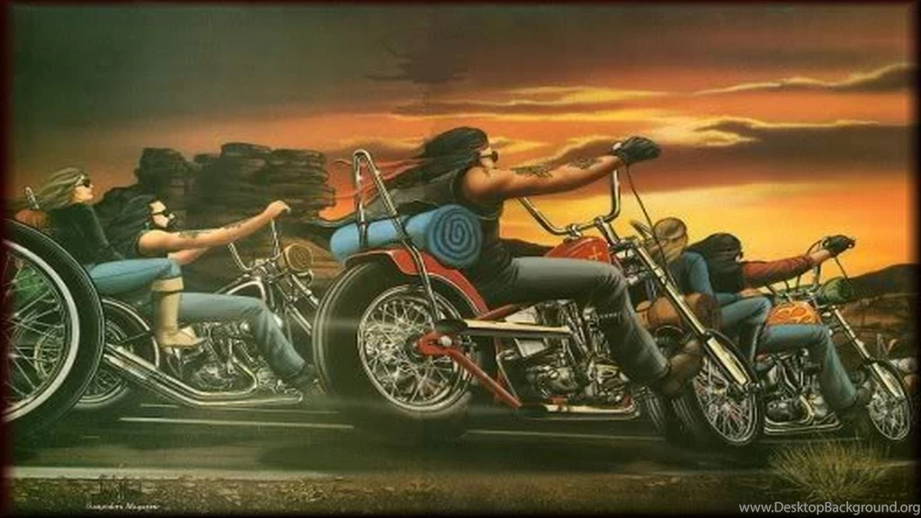 Wallpapers Motorcycle Lets Ride Chopper Cross Country Group Riding ...
