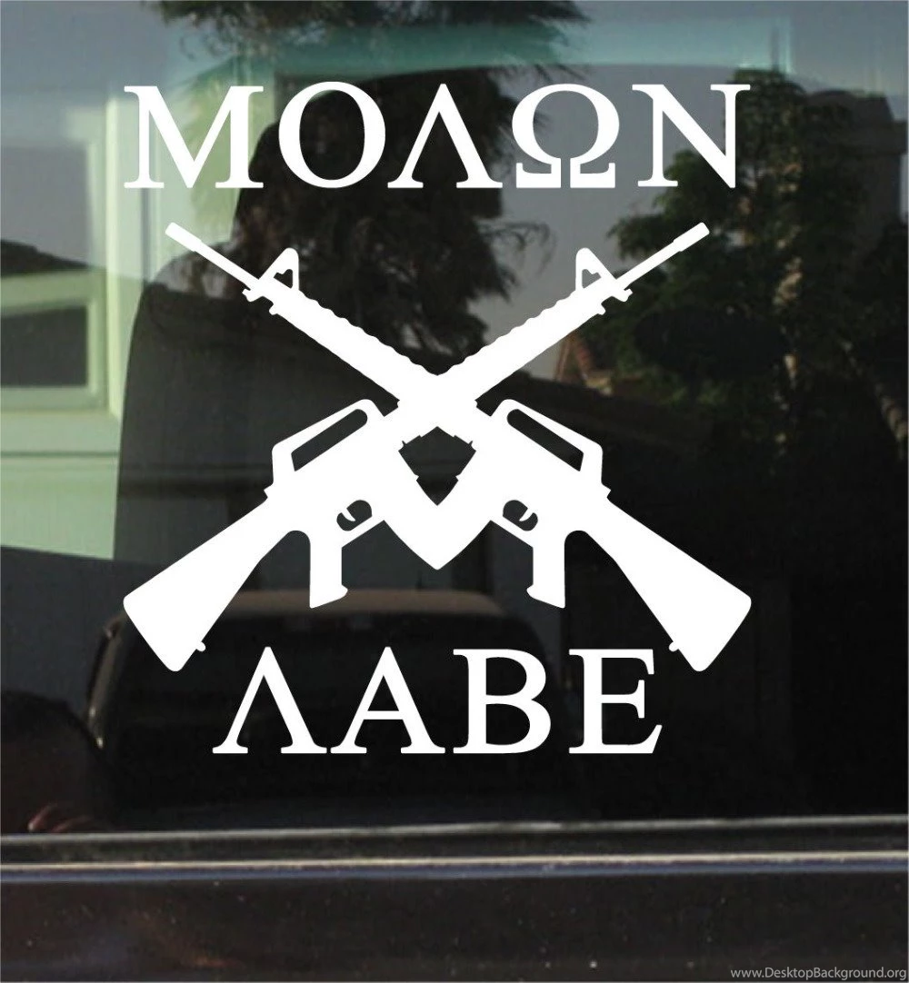 Aliexpress.com : Buy 20pcs/lot Molon Labe AR15 Crossed Sticker ...
