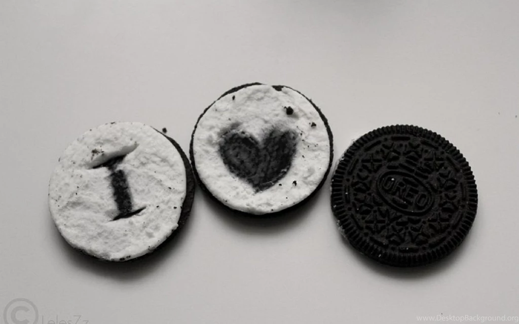 Wallpaper: Food, Oreo, Sandwich Biscuits, Cream, I, Heart, Design ...