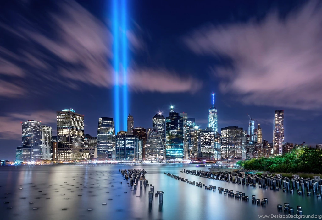 Brooklyn Bridge Night City Cities Urban New York Usa America ...