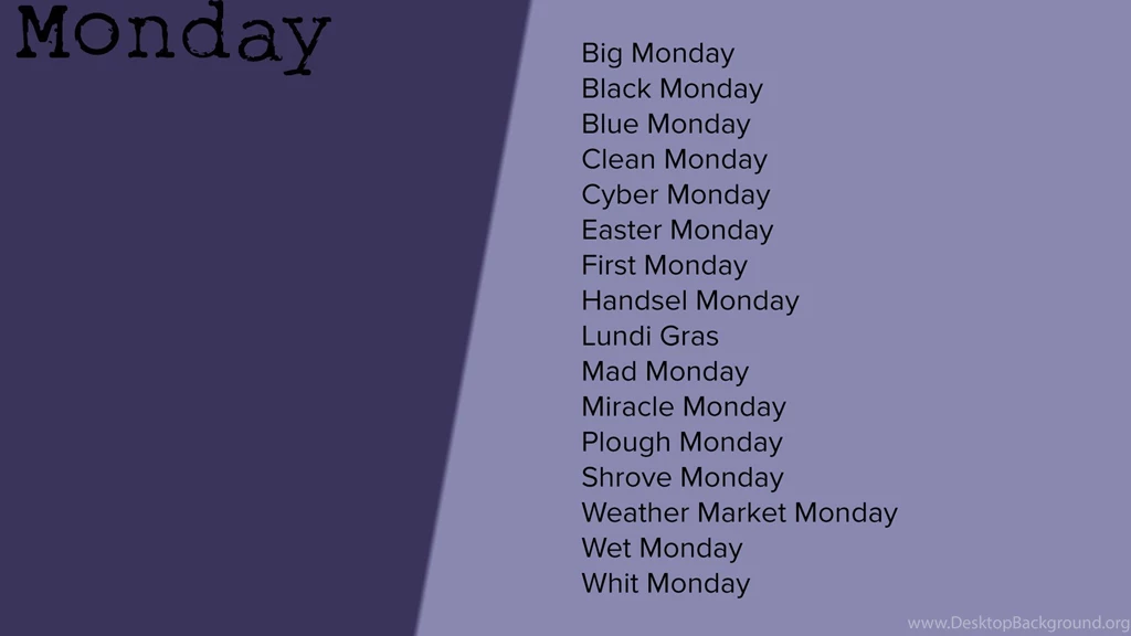Description Monday In English Wallpapers And Images Wallpapers ...