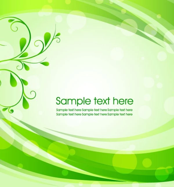 Green Backgrounds With Leaves Vector 01 Vector Backgrounds Free ...