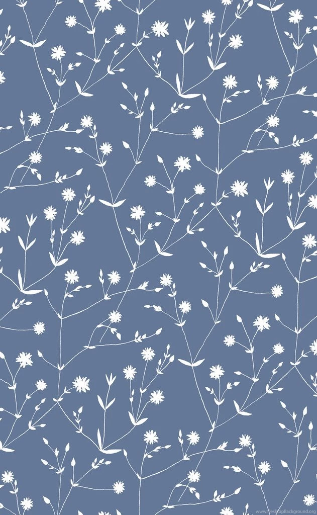 Marimekko Illalla Wallpapers Indigo/Cream