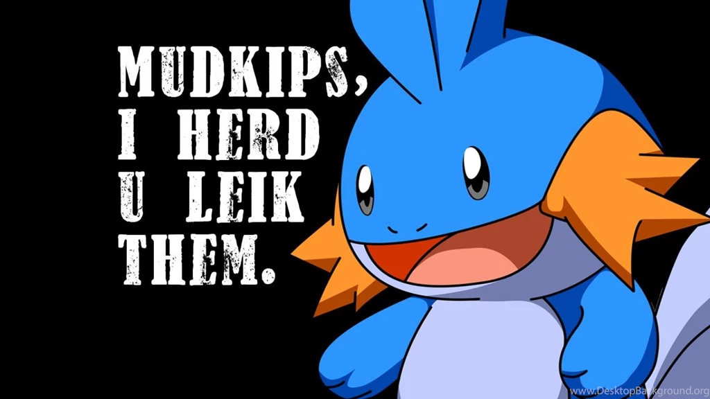 Pokemon Mudkip Meme Black Backgrounds