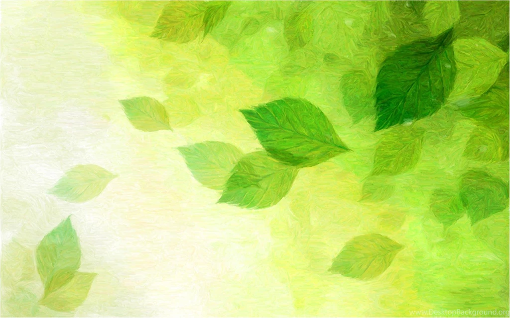 Cool Green Background Drawing of Green Spring Leaves.jpg