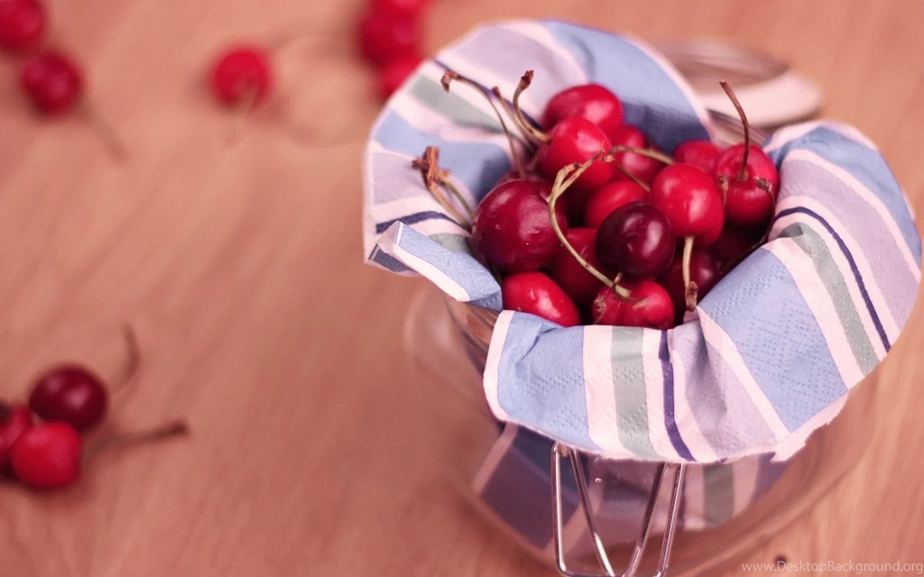 Cherry, Red, Food Wallpapers Hd, Sweets, Waffles, Raspberries, Fruit