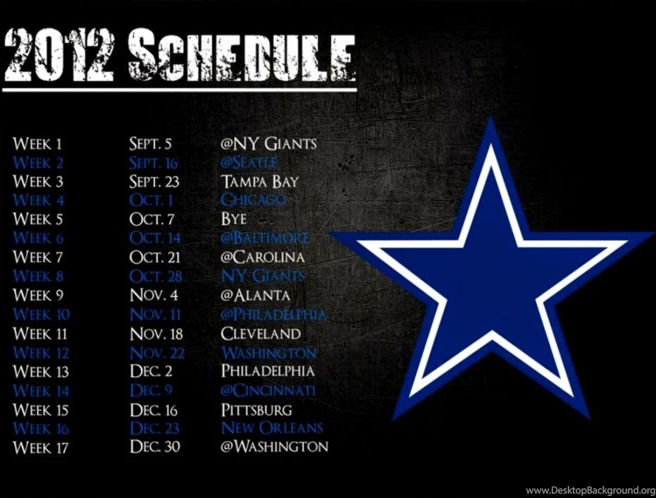 Dallas Cowboys Wallpapers Schedule