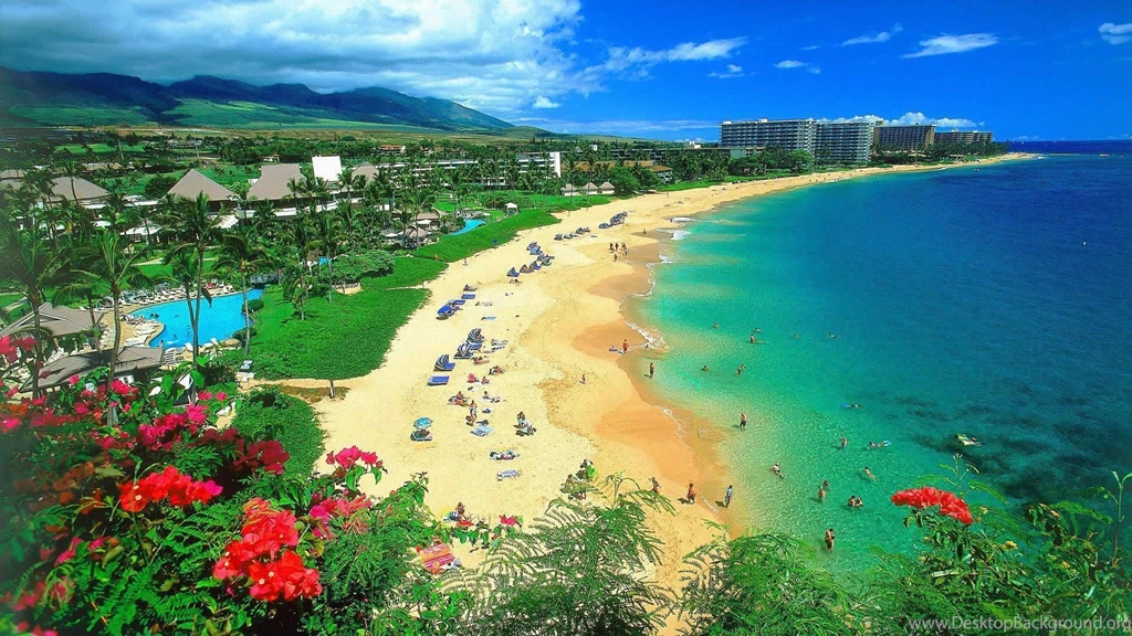 Kaanapali Beach,Ocean Beach Hd Wallpapers For Desktop,Scene ...