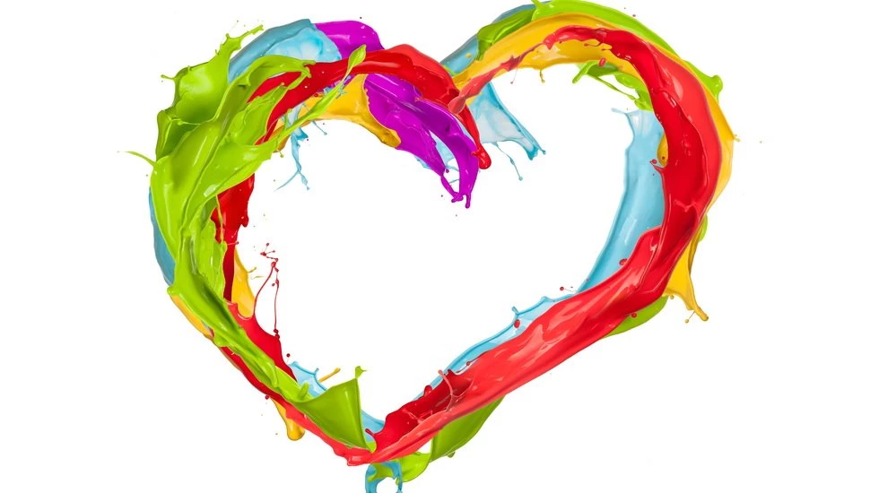 Heart, Colors, Paint, Design, Spray, Heart, Paint, Splash ...