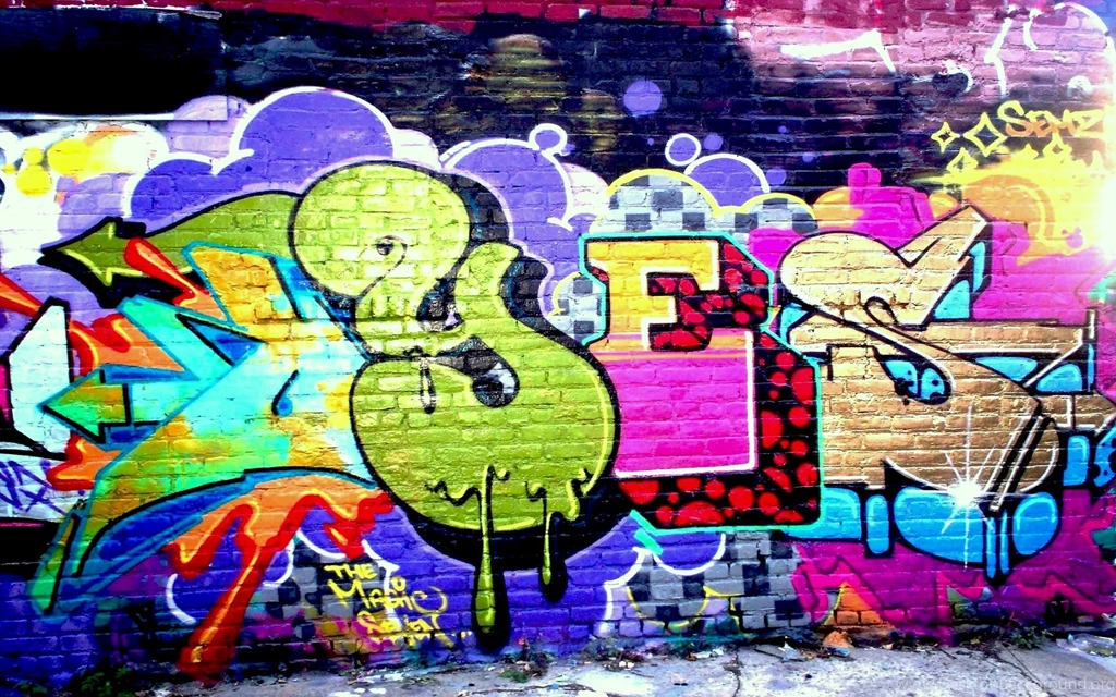Graffiti Urban Art Bricks Wall Paint Color Wallpapers