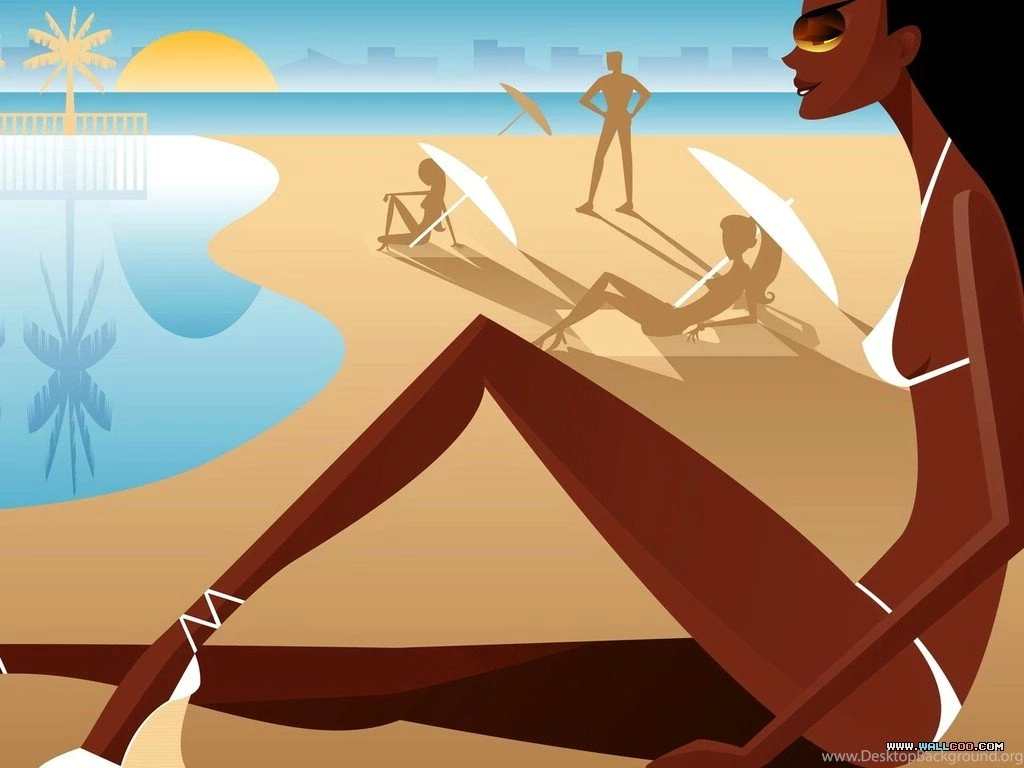 Art Design Of Mode   Art Illustration Of Young Woman3   Wallcoo.net