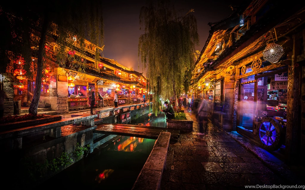 245 Asian, Marketplace, Night, Timelapse, Canal : Desktop And ...