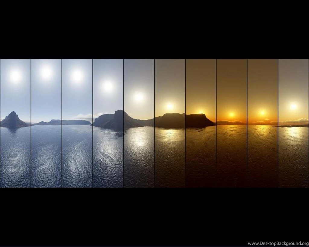 TIME LAPSE SUNRISE SUN SET OCEAN HD WALLPAPER (