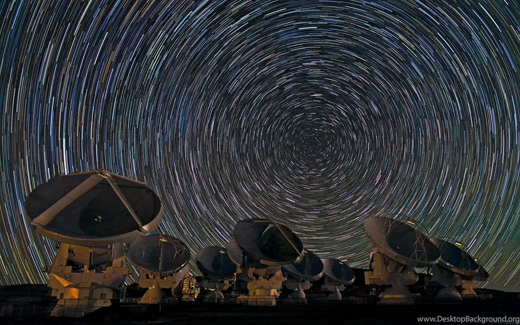 Radio Telescope Stars Timelapse Array Sky Technology Sci fi ...