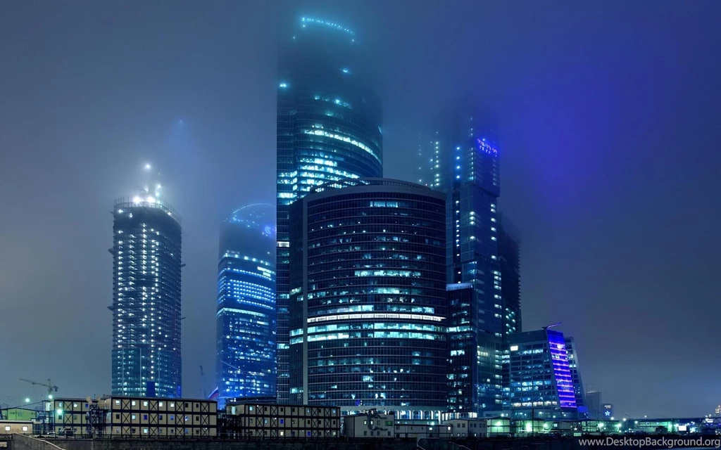 Download The Blue Fog Buildings Wallpaper, Blue Fog Buildings ...