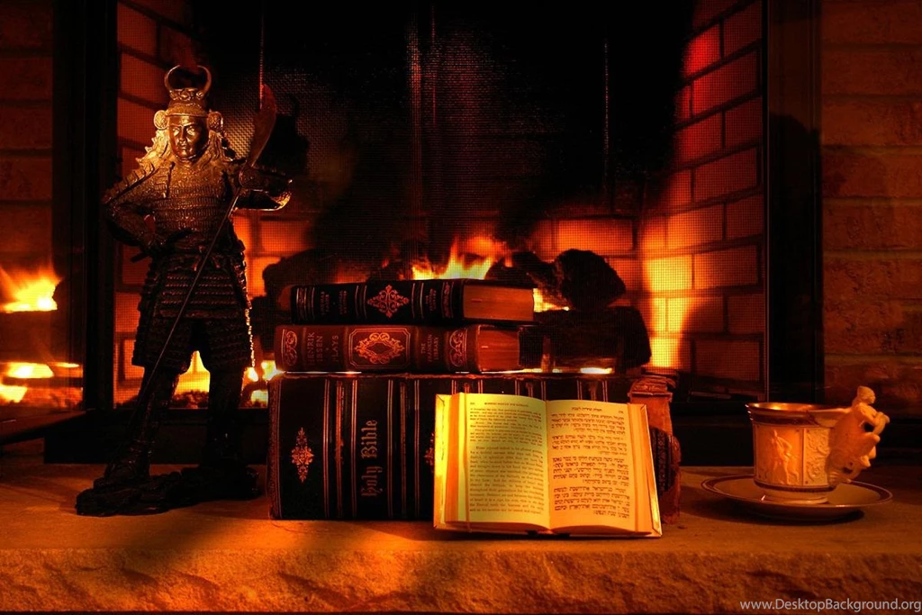Tea By The Fireplace (