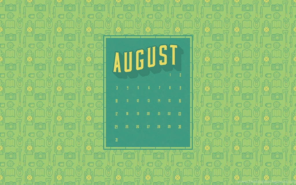 August 2014 Desktop Calendar Wallpapers