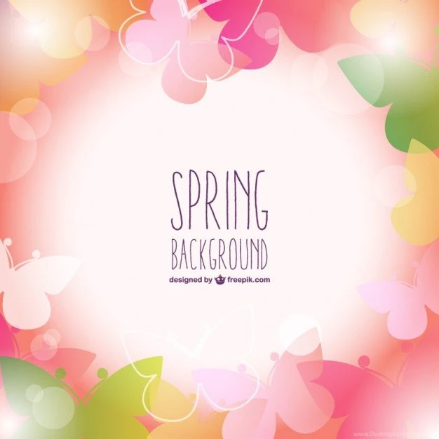 Colorful Butterflies Spring Backgrounds Vector