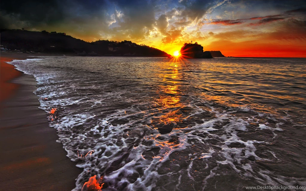 Sunsets Beautiful Sunset Sky Sea Nature Silence Wallpapers ...