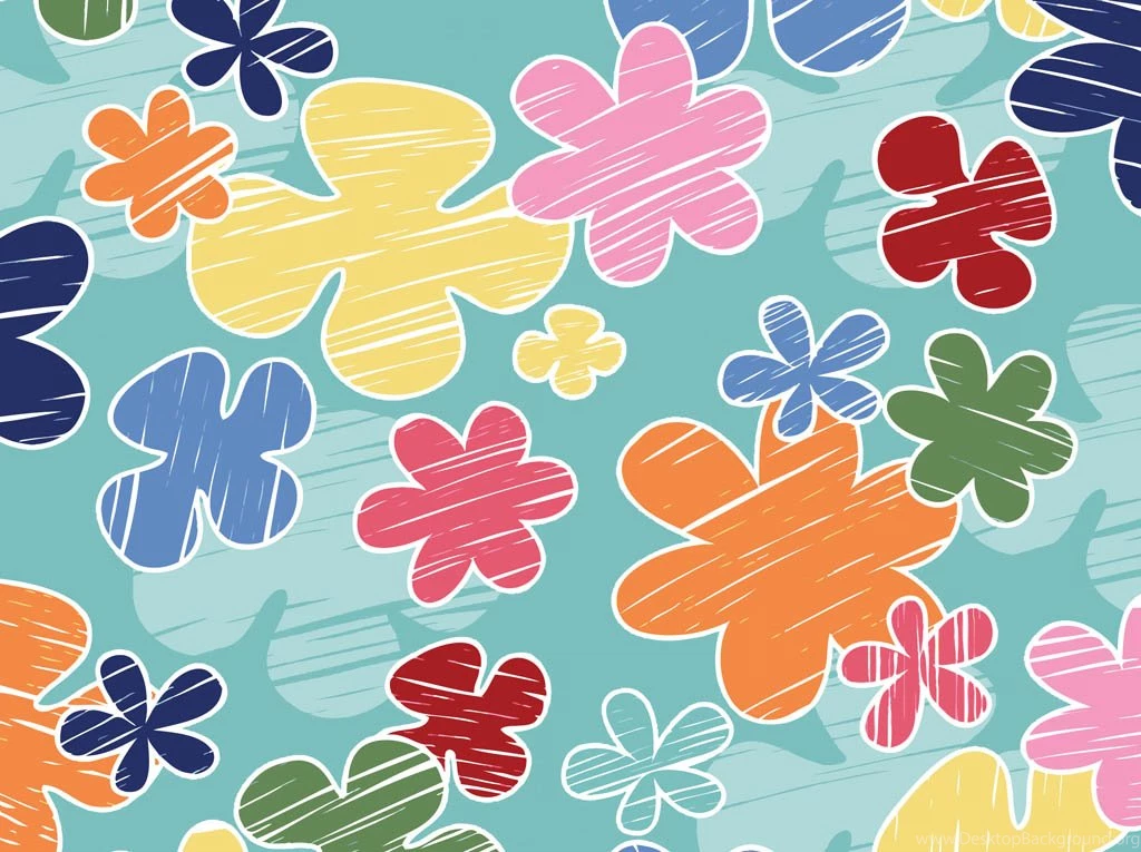 Cartoon Flowers Backgrounds Vector Art & Graphics